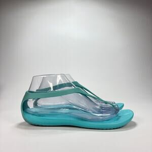 Crocs Serena W Light Blue Lightweight Comfort Flip Flop Sandals Women's Sz 7